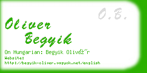 oliver begyik business card